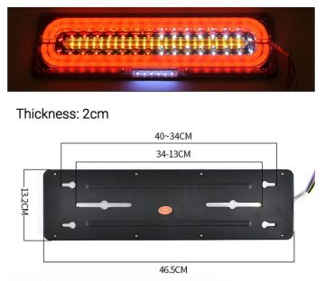 Стопове LED с Бягаща светлина 12/24V 46см комплект