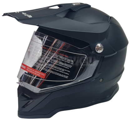 Кросова каска- Черна Мат -XL-