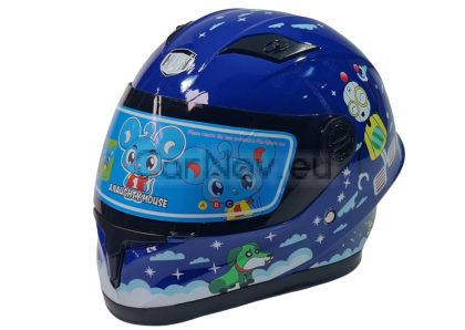 Детска каска синя