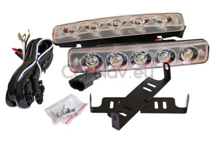 LED DRL Дневни светлини - 5 диода с лупа
