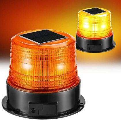 LED соларна сигнална лампа-маяк 12/24V