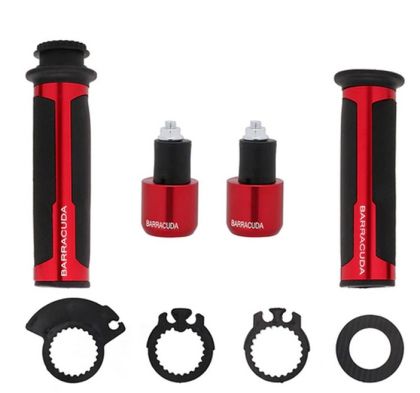 Дръжки за мотоциклет с CRASH тапи-червени