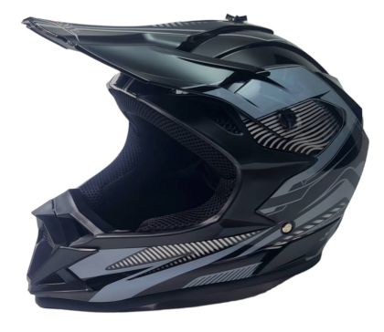 КАСКА -206- Крос- L Черно+Сиво