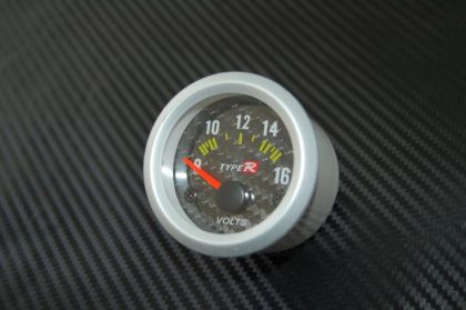 Измервателен уред за табло-волтметър карбон