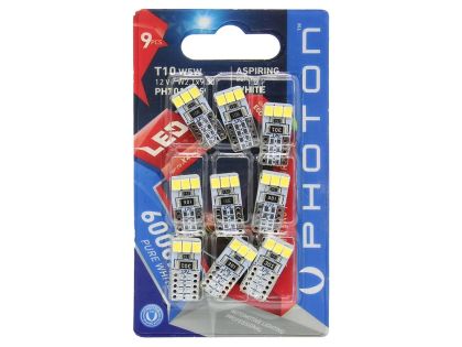 КРУШКИ T10 W5W CANBUS 10 SMD LED (9 бр блистер)