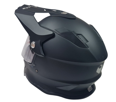 Кросова каска- Черна Мат -XL-