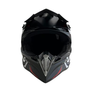 Мотокрос каска 188 - размер XL - Matt Black/Grey Red