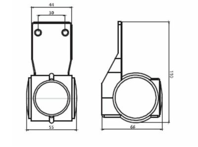 Комплект от 2бр LED Лед висящи габарити светлини тип рогче за камион ремарке тир бус 12V-24V