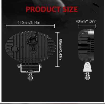 Универсална мощна LED ЛЕД диодна лампа халоген фар с бяла светлина и DRL жълта светлина 2000LM за камион трактор ролбар оффроуд АТВ джип земеделски и селскостопански машини и др. 12-24V