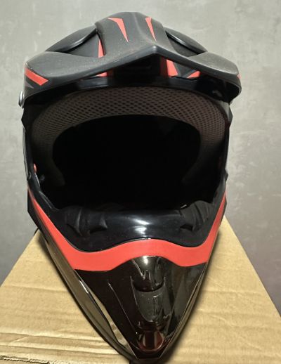 КАСКА Кросoва- черно+оранжево -XXL