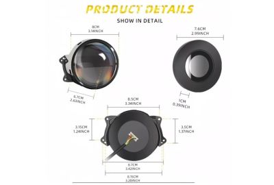 Комплект 3D LED фарове халогени дяволски очи Devil Eyes с лупи