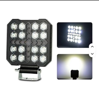 Халоген диоден с жълта светлина- 12-36V - 16LED - 48W с функция мигач