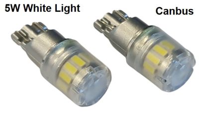 LED крушки T10 12V 5W – бели, габарит, комплект 2 бр.