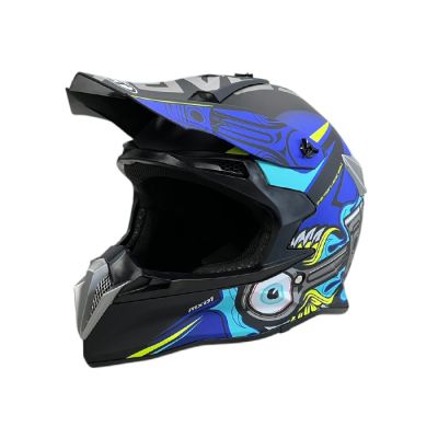 Мотокрос каска 188 - размер XL - Matt Black/Blue