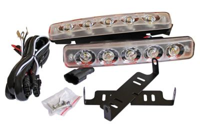 LED DRL Дневни светлини - 5 диода с лупа