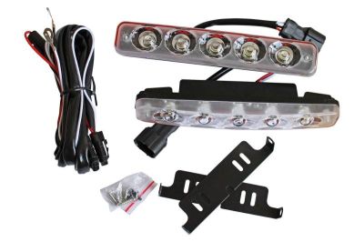 LED DRL Дневни светлини - 5 диода с лупа