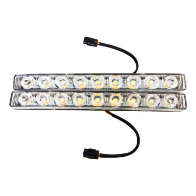 LED DRL дневни светлини с бягащ мигач 9 диода