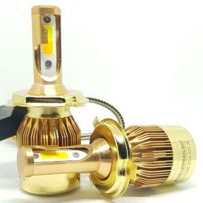 Комплект – Автомобилни LED Крушки – GOLD H4 – 80W 8000lm