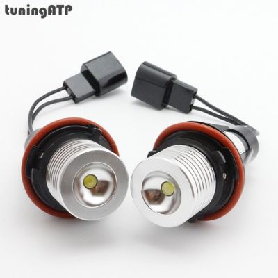 Комплект от 2 броя ярки бели LED крушки Angel Eyes ангелски очи 12V-24V за BMW с Canbus без грешки