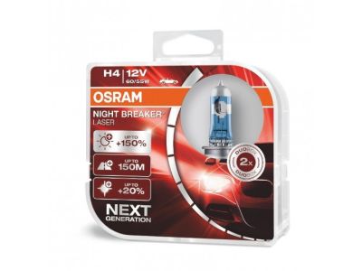 H4 Osram 12V 55 60W Night Breaker Laser +150% / Крушки Осрам лазер Х4 55 60вата +150%