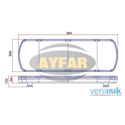 Аварийна лампа LED (98,4см) МАЯК