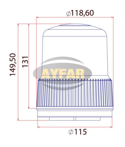 СИГНАЛНА ЛАМПА МАЯК LED С МАГНИТ