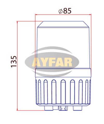 LED Сигнална лампа 12V/24V с 48 диода