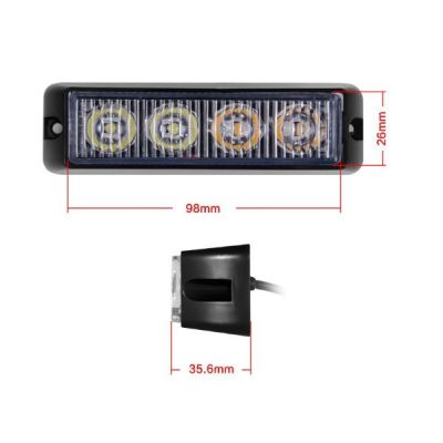 Аварийна сигнална LED лампа 12V  блиц