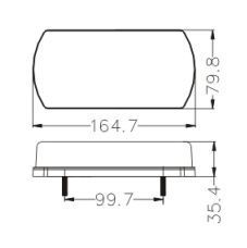 LED стопове с неон 12/24волта бус,ремарке, платформа,каравана,модел TRS 030
