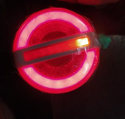 Неон LED стоп хамбургер 12/24V с бягащ мигач