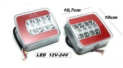 Стоп диоден с неон 12-24V L/R