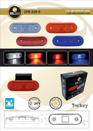 LED габарит 12/24V-Оранжев и бял