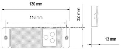 Диоден страничен габарит. (24V)