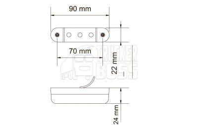 Габарит за кабина бял/жълт
