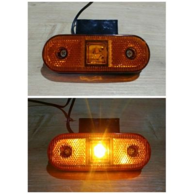 LED габарит 12/24V-Оранжев 4 LED