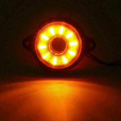 LED кръгли габарити 24V-  бяло и оранжево