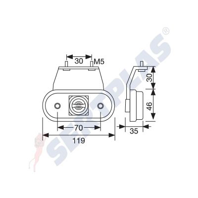 LED габарит 24V