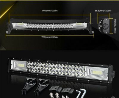 ИЗВИТ 55 СМ. 270W Мощен 7D Led Bar  Прожектор 12V 24V