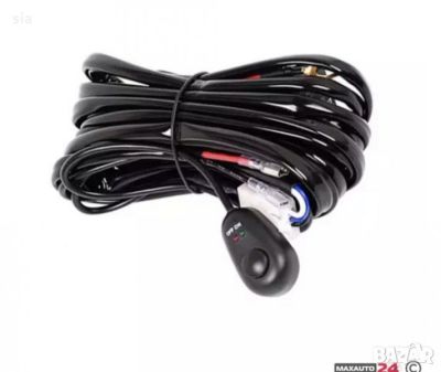 Захранващи кабели За Лед Барове И Халогени 3,5м С Ключ Реле Индикатор