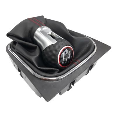 Топка за Скоростен Лост с Маншон За VW Golf 5/6 Gti 03-12 с 6 Скорости - Червен Конец