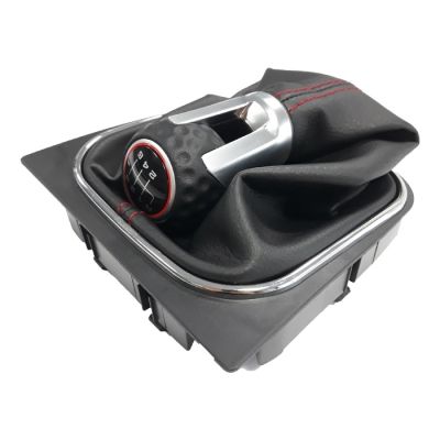 Топка за Скоростен Лост с Маншон За VW Golf 5/6 Gti 03-12 с 6 Скорости - Червен Конец