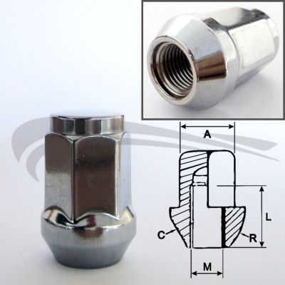 Гайка за джанти 34мм (12мм x 1.25mm) конус