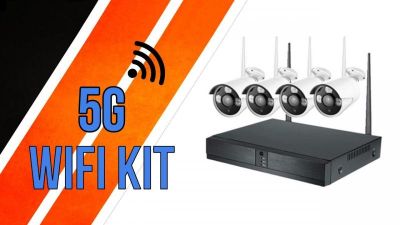 Комплект безжично WIFI видеонаблюдение 4 камери 5G WIFI KIT NVR Onvif