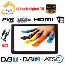 Портативен телевизор с цифров тунер DVB-T2  D12 12 инча HDMI, ATV, PVR