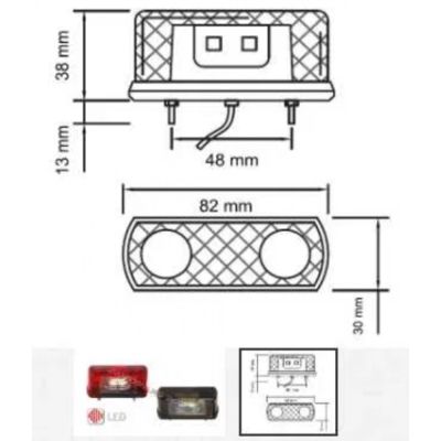 Плафон за номер LED