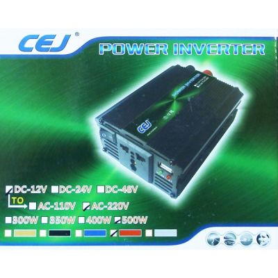 Висококачeствен инвертор за автомобил CEJ 12V - 220V, 500W