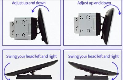 Универсална 2-DIN 10' мултимедия с андроид с въртящ дисплей