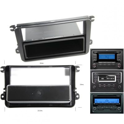 Рамка за радио: 2 DIN VW; черен