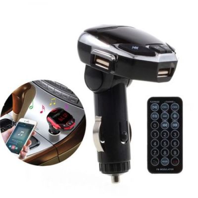 FM Трансмитер Iron Man с двойно USB, MP3 плеър FM, Bluetooth