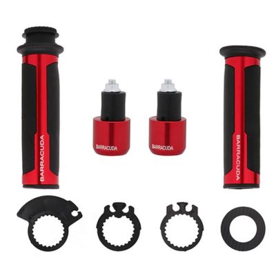 Дръжки за мотоциклет с CRASH тапи-червени